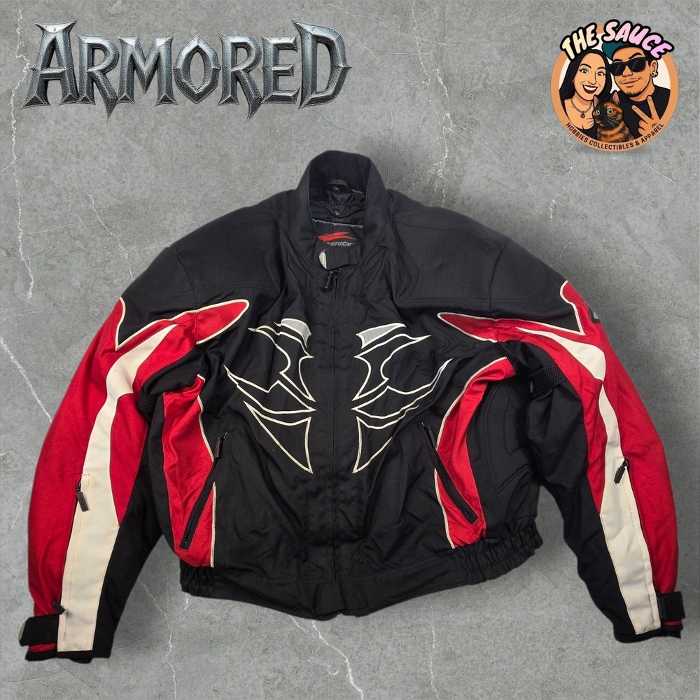 HEIN GERICKE Men's 2XL Padded Protective Safe Armored Motorcycle Jacket Tribal‎